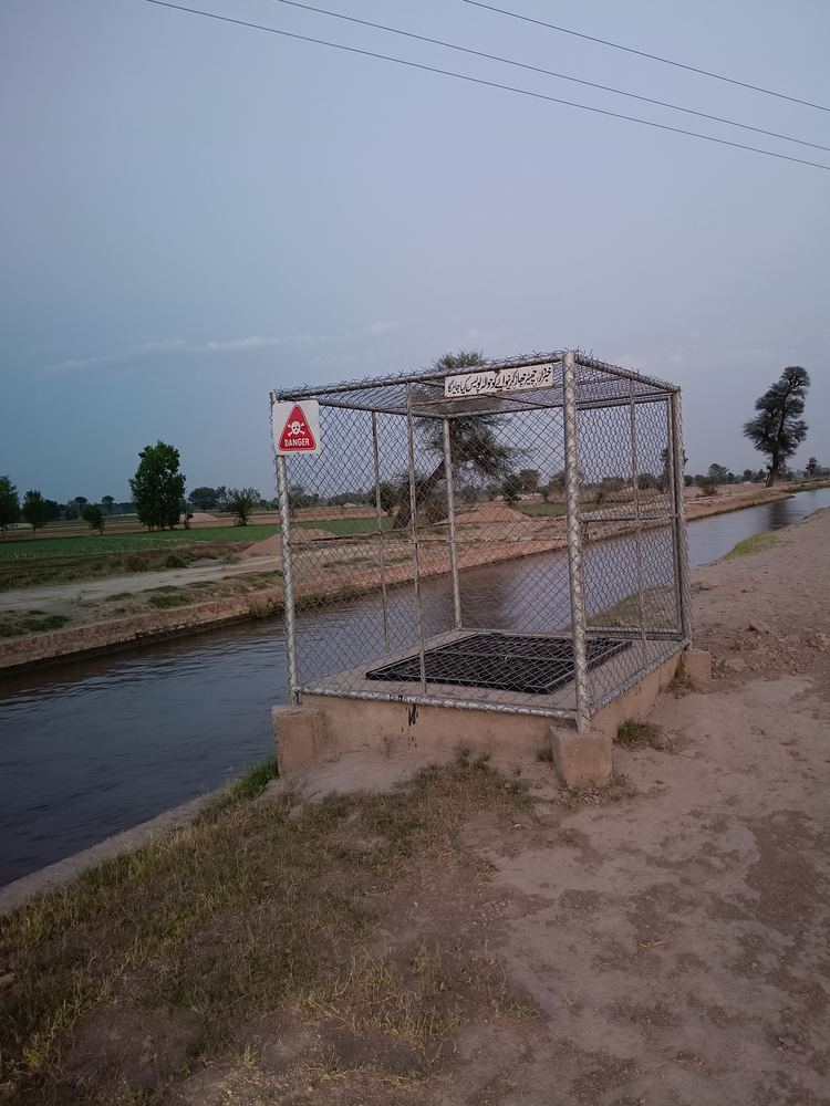 Home Protected water level telemetry station on a lined minor canal in Khanewal