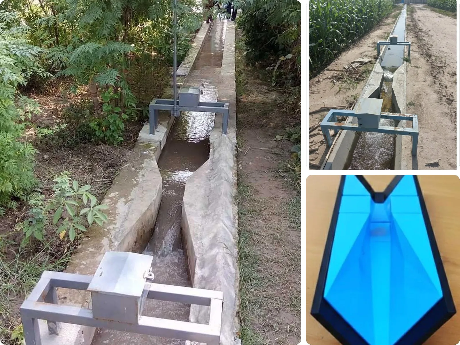 Services Mizan smart water flumes on lined watercourses, with the flume geometry model