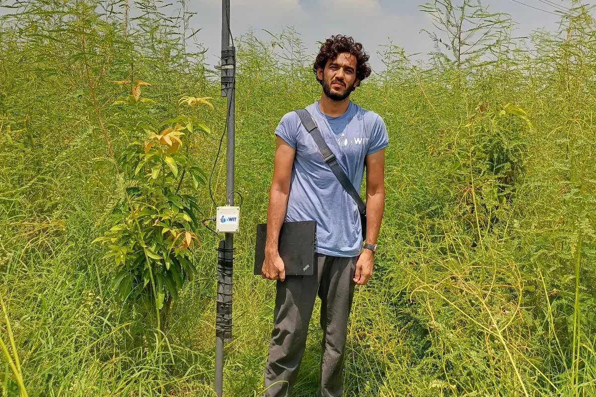 Field engineer at a WaterSense telemetry mast